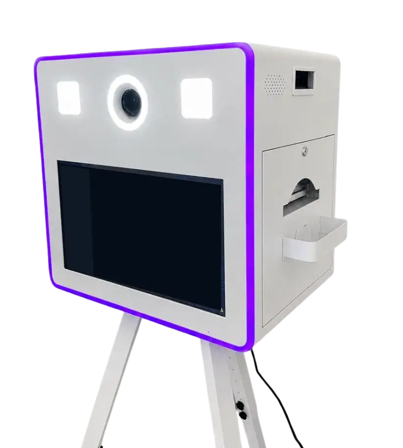 Luxe photobooth met touchscreen, ringlight en printer