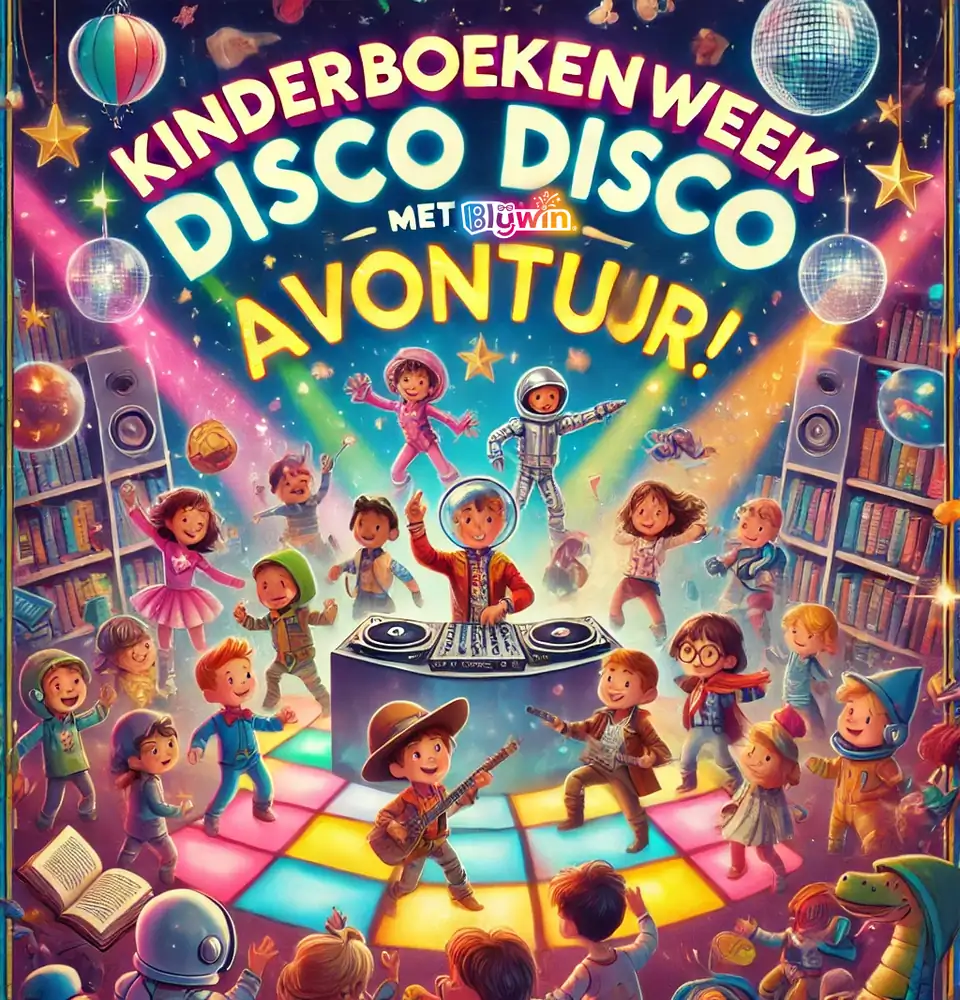 Poster van de Kinderboekenweek disco van Blijwin®
